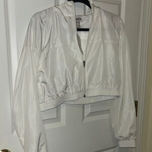 Forever 21 White Bomber Jacket